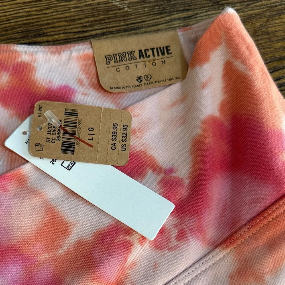 PINK Victoria's Secret Pink and Orange Tie-Dye Skort. High waist V crossover - Picture 2 of 11